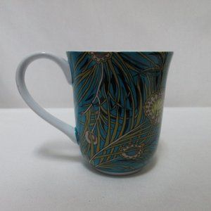 Liberty of London Target Feather Peacock Mug Cup stoneware dish micro safe